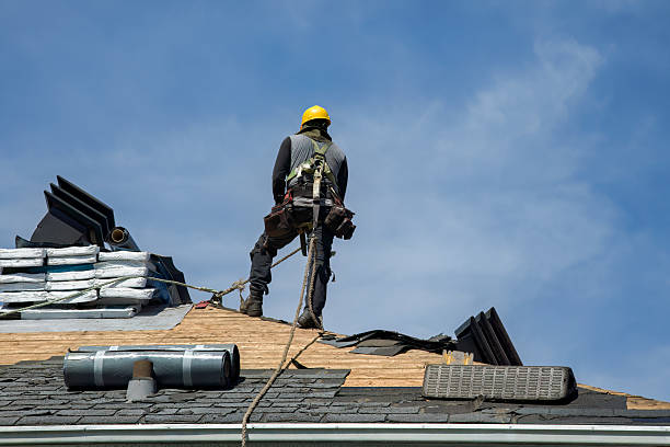 Professional Gutter Installation technician working in Crown Point, IN